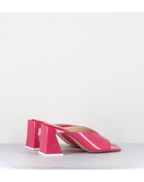 Sabot Tasha in pelle rosa - Tacco 8cm