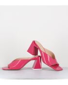 Pantoletten Tasha aus Leder in Rosa - Absatz 8 cm