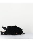 Alison zwarte leren sandalen