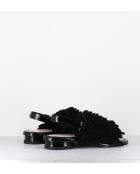 Alison zwarte leren sandalen