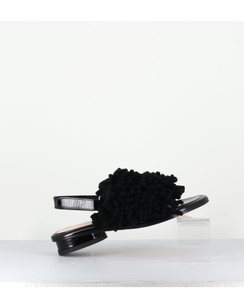 Alison zwarte leren sandalen