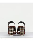 Sandales en cuir Balbina noires - Talon 7,5cm