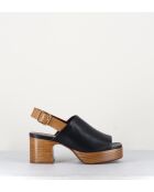 Sandali Milou nuit in pelle - tacco 6cm