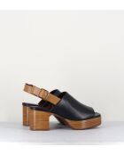 Sandali Milou nuit in pelle - tacco 6cm