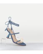 Blaue Ledersandale Kendra - 6,5 cm Absatz