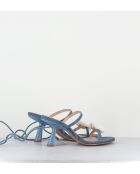 Blaue Ledersandale Kendra - 6,5 cm Absatz