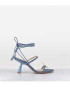 Blaue Ledersandale Kendra - 6,5 cm Absatz