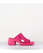 Sabot in pelle rosa fulvo - tacco 6cm