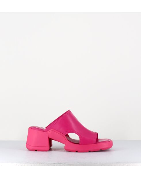 Sabot in pelle rosa fulvo - tacco 6cm