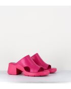 Sabot in pelle rosa fulvo - tacco 6cm