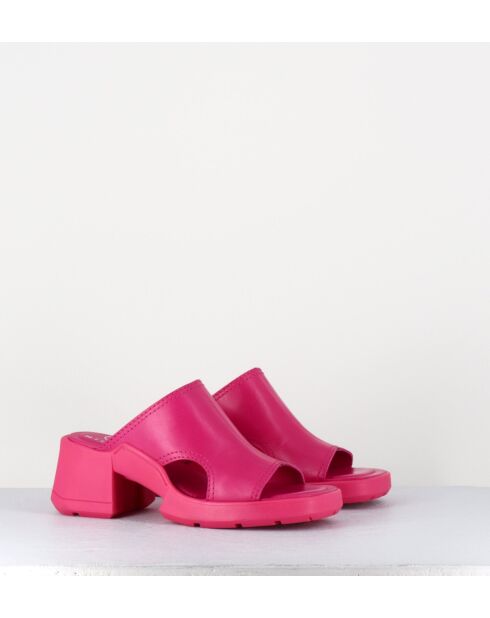 Sabot in pelle rosa fulvo - tacco 6cm