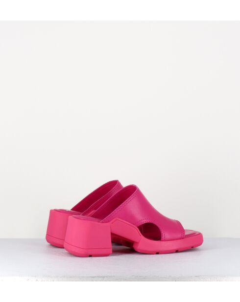 Sabot in pelle rosa fulvo - tacco 6cm