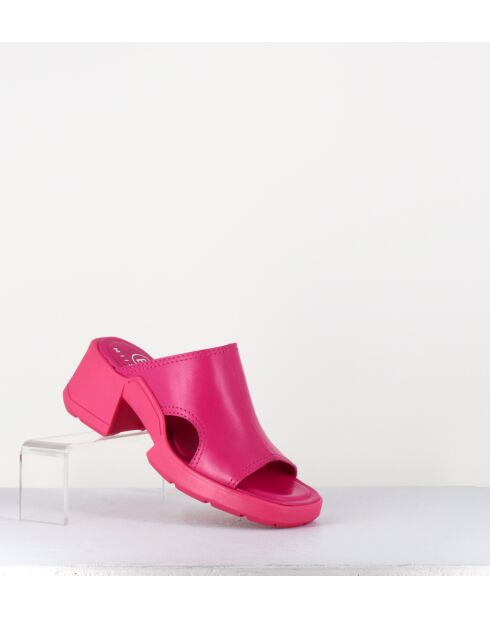 Sabot in pelle rosa fulvo - tacco 6cm