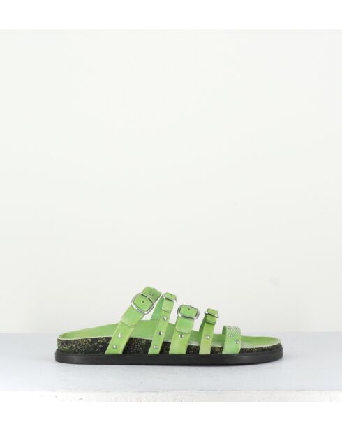 68750 groene leren sandalen