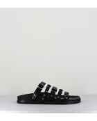 68750 zwarte leren sandalen