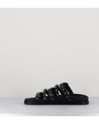 68750 zwarte leren sandalen