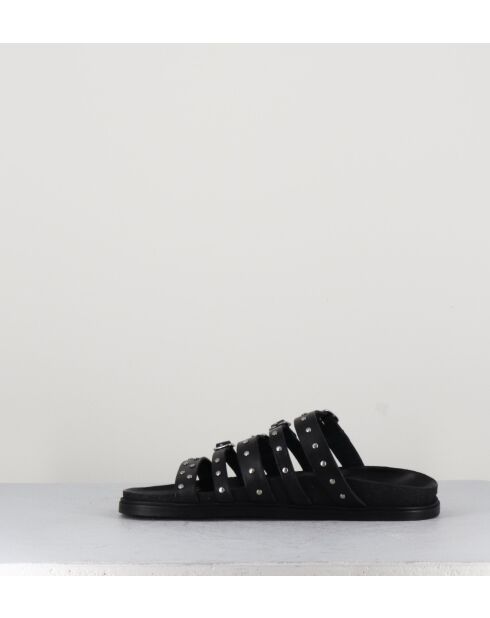 68750 zwarte leren sandalen