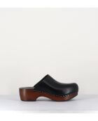 5060 schwarze Lederschuhe mit 5 cm Absatz