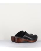 5060 schwarze Lederschuhe mit 5 cm Absatz