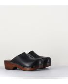 5060 schwarze Lederschuhe mit 5 cm Absatz