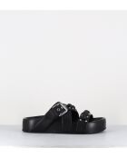 Jane zwarte leren sandalen