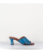 Blaue Lederpantolette Nalma — 6,5 cm Absatz