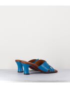 Blaue Lederpantolette Nalma — 6,5 cm Absatz