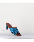 Blaue Lederpantolette Nalma — 6,5 cm Absatz