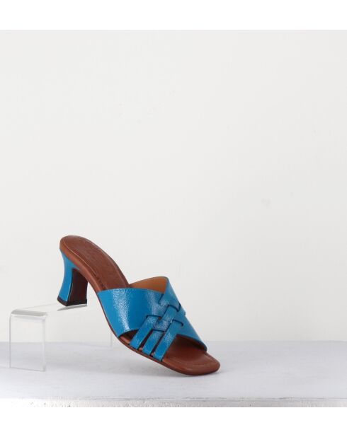 Blaue Lederpantolette Nalma — 6,5 cm Absatz