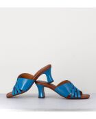 Blaue Lederpantolette Nalma — 6,5 cm Absatz
