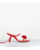 Rote Ledersandalen Kendra - 6,5 cm Absatz