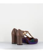 Dafaba45 Mehrfarbige Lederschuhe - 7 cm Absatz