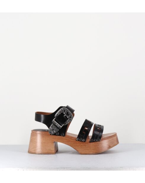 Sandali 3610 in pelle nera