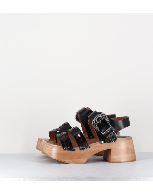 Sandali 3610 in pelle nera