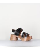 Sandali 3610 in pelle nera