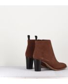 Grimptrc camel leren laarzen - Hak 7 cm