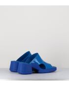 Sabot in pelle blu fulvo - tacco 6cm