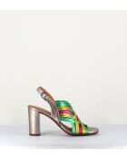 Sandali Beya in pelle multicolor - Tacco 8cm