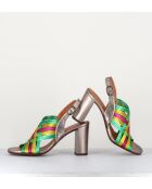 Sandali Beya in pelle multicolor - Tacco 8cm