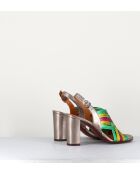 Sandali Beya in pelle multicolor - Tacco 8cm