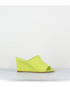 Sandali con zeppa in pelle gialla Zusa01 - tacco 8cm