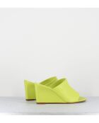 Sandali con zeppa in pelle gialla Zusa01 - tacco 8cm