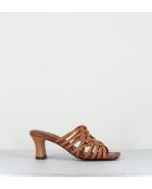 Sabot Nayla in pelle marrone - tacco 6,5 cm