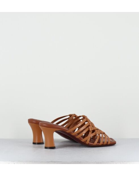 Sabot Nayla in pelle marrone - tacco 6,5 cm