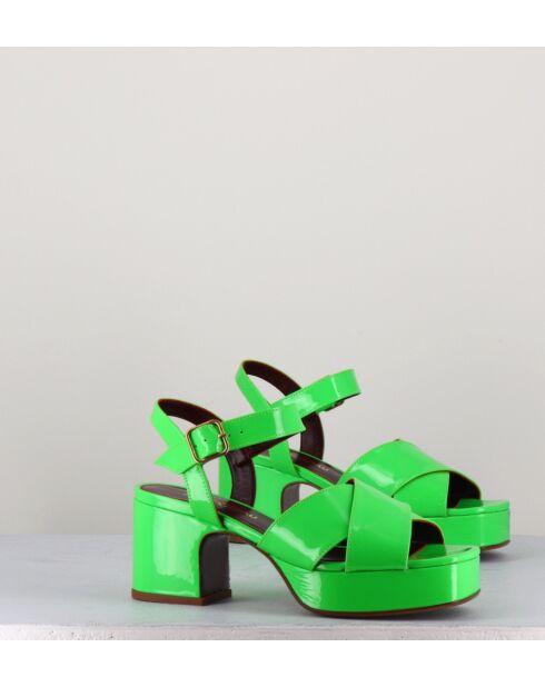 Sandali Mirin in pelle verde - tacco 6cm