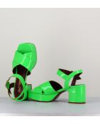 Sandali Mirin in pelle verde - tacco 6cm