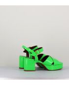 Sandali Mirin in pelle verde - tacco 6cm