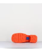 Zuecos de goma naranja Blissa, tacón de 6 cm