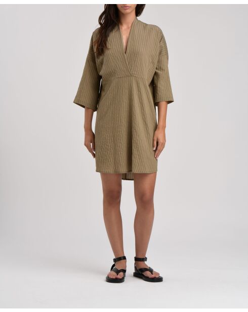 Jovana Army Kurzkleid mit Streifenmuster