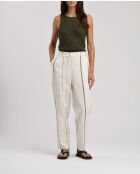 Bart ecru gestreepte katoenen wortelbroek